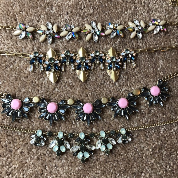 J Crew Necklaces brass with rhinestones - Picture 4 of 6